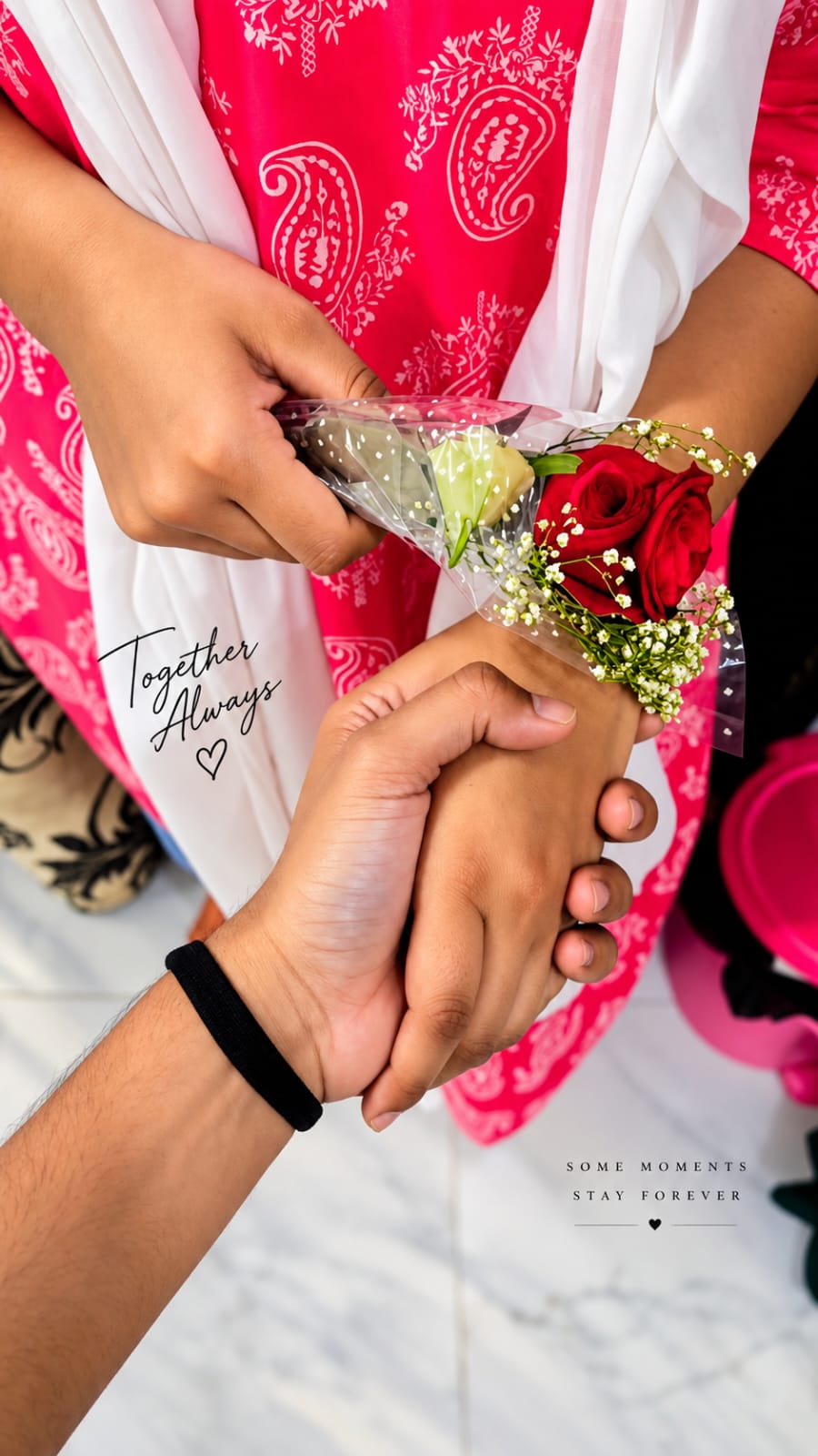 Ak Ladla and Nujhat holding hands